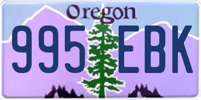OR license plate 995EBK