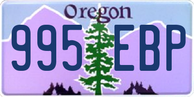OR license plate 995EBP