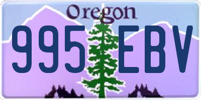 OR license plate 995EBV