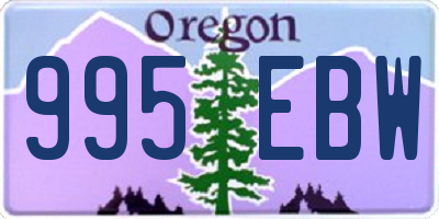 OR license plate 995EBW