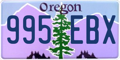 OR license plate 995EBX