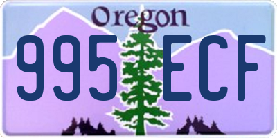 OR license plate 995ECF