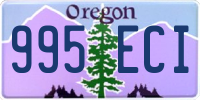 OR license plate 995ECI