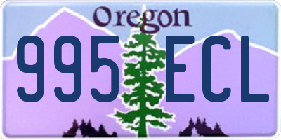 OR license plate 995ECL