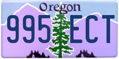 OR license plate 995ECT