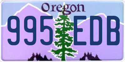 OR license plate 995EDB