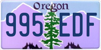 OR license plate 995EDF