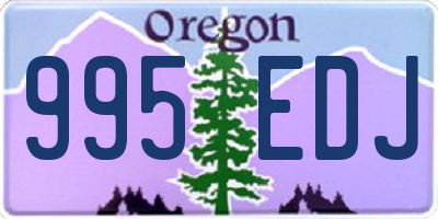 OR license plate 995EDJ