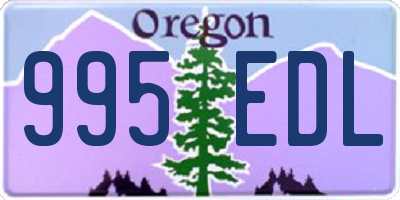 OR license plate 995EDL