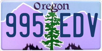 OR license plate 995EDV