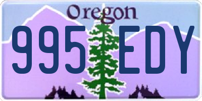 OR license plate 995EDY