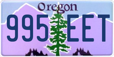 OR license plate 995EET