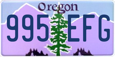 OR license plate 995EFG