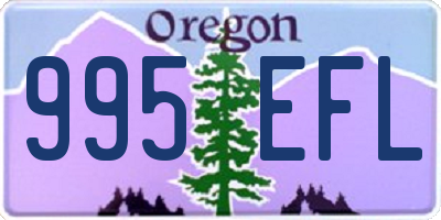 OR license plate 995EFL