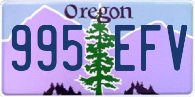 OR license plate 995EFV