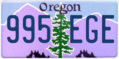 OR license plate 995EGE