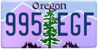 OR license plate 995EGF