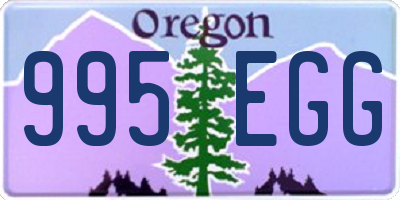 OR license plate 995EGG