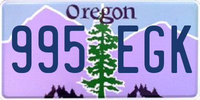 OR license plate 995EGK