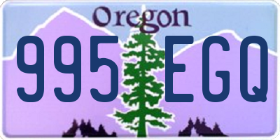OR license plate 995EGQ
