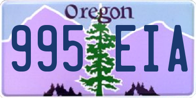OR license plate 995EIA
