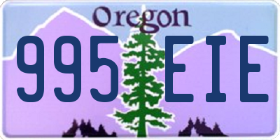 OR license plate 995EIE