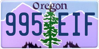 OR license plate 995EIF