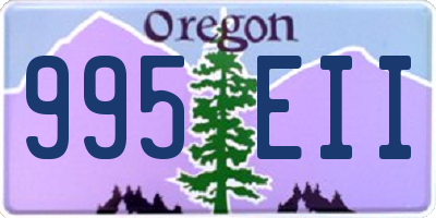 OR license plate 995EII