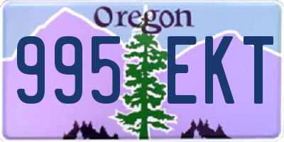 OR license plate 995EKT