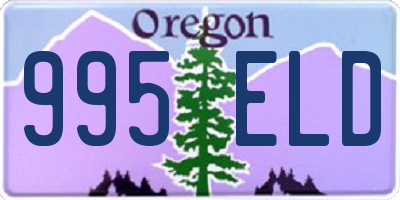 OR license plate 995ELD