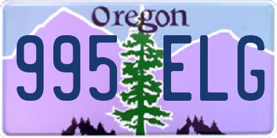 OR license plate 995ELG