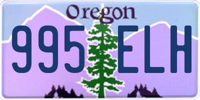 OR license plate 995ELH