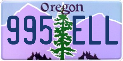 OR license plate 995ELL