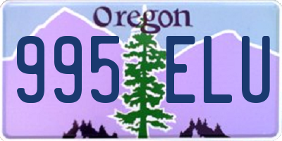 OR license plate 995ELU