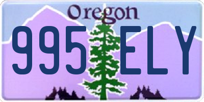 OR license plate 995ELY