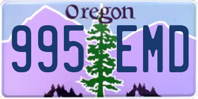 OR license plate 995EMD