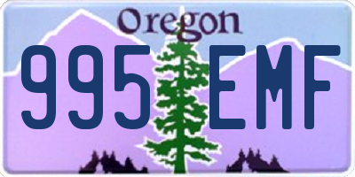 OR license plate 995EMF