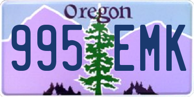 OR license plate 995EMK