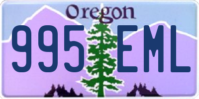 OR license plate 995EML