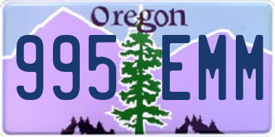 OR license plate 995EMM