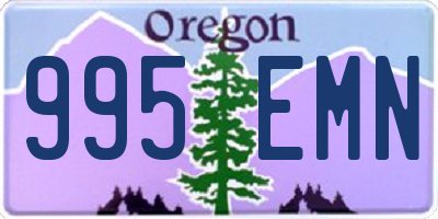 OR license plate 995EMN