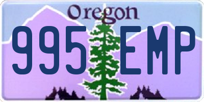 OR license plate 995EMP
