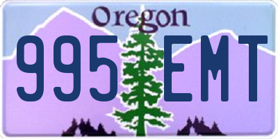 OR license plate 995EMT