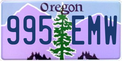 OR license plate 995EMW