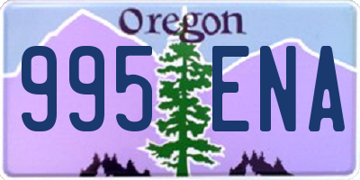 OR license plate 995ENA