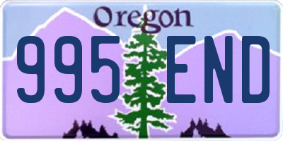OR license plate 995END