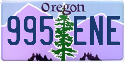 OR license plate 995ENE