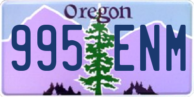 OR license plate 995ENM