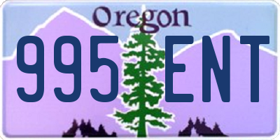 OR license plate 995ENT