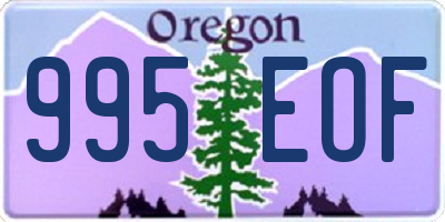 OR license plate 995EOF